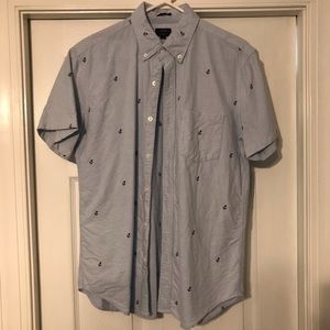 J Crew Short Sleeve Button Down M